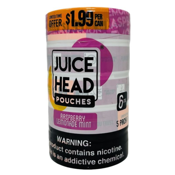 Juice Head Pouches - 5 Pieces Per Pack - $1.99 Per Can