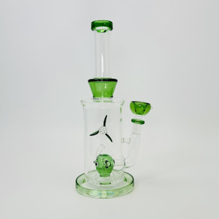 Elephant Waterpipe and Propeller Perc - 11 Inches - RH-226