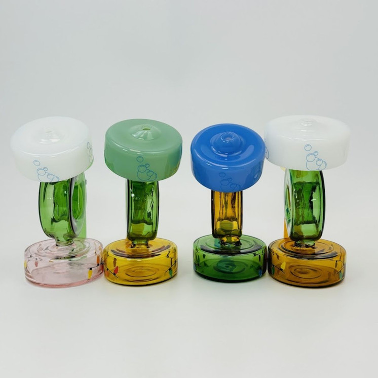 Recycler Waterpipe Donut 6 Inches - Price Per Piece - Assorted Colors - RH-255