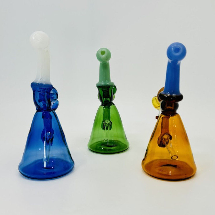 Waterpipe With Sherlock Perc - 7 Inches - Assorted Colors - Price Per Piece - 727