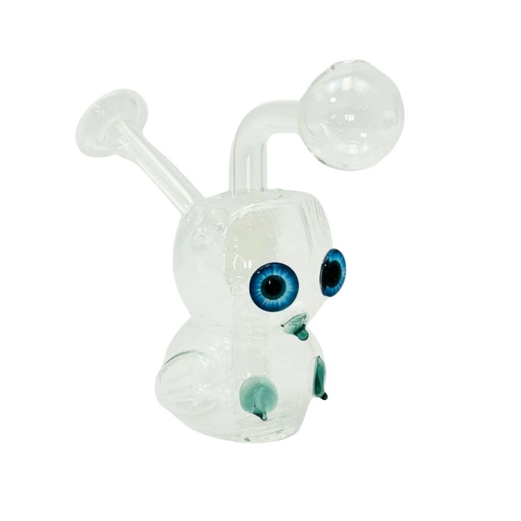 Oil Burner Waterpipe With Owl Design - 5 Inches 