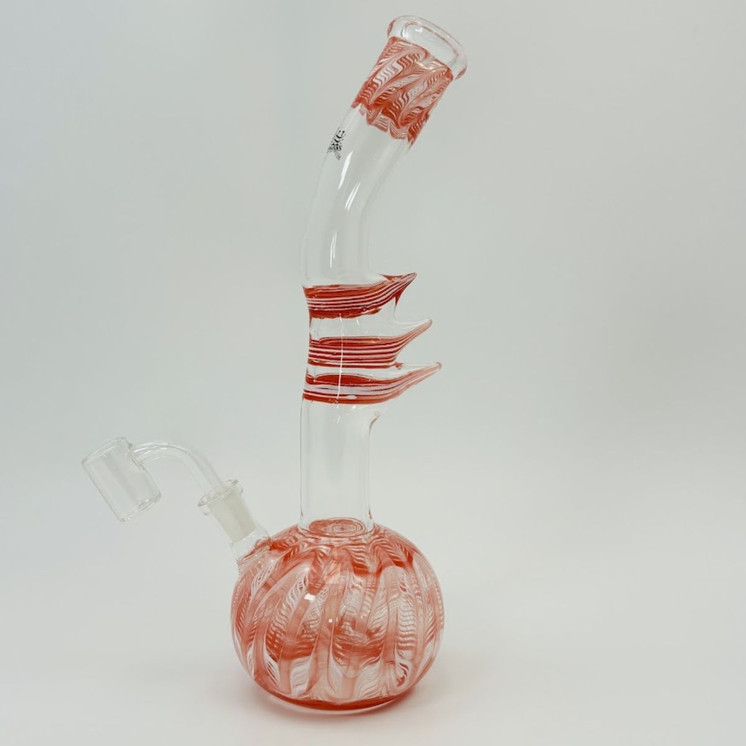 Helios Glass - Waterpipe Raked Glass - Switchback - Assorted Design - Price Per Piece - 12 Inches