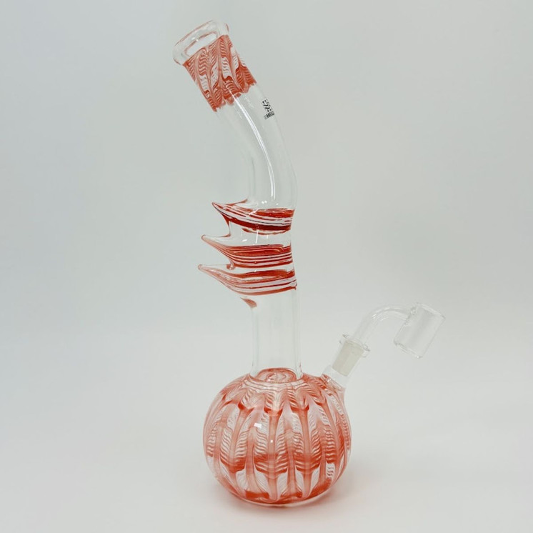 Helios Glass - Waterpipe Raked Glass - Switchback - Assorted Design - Price Per Piece - 12 Inches