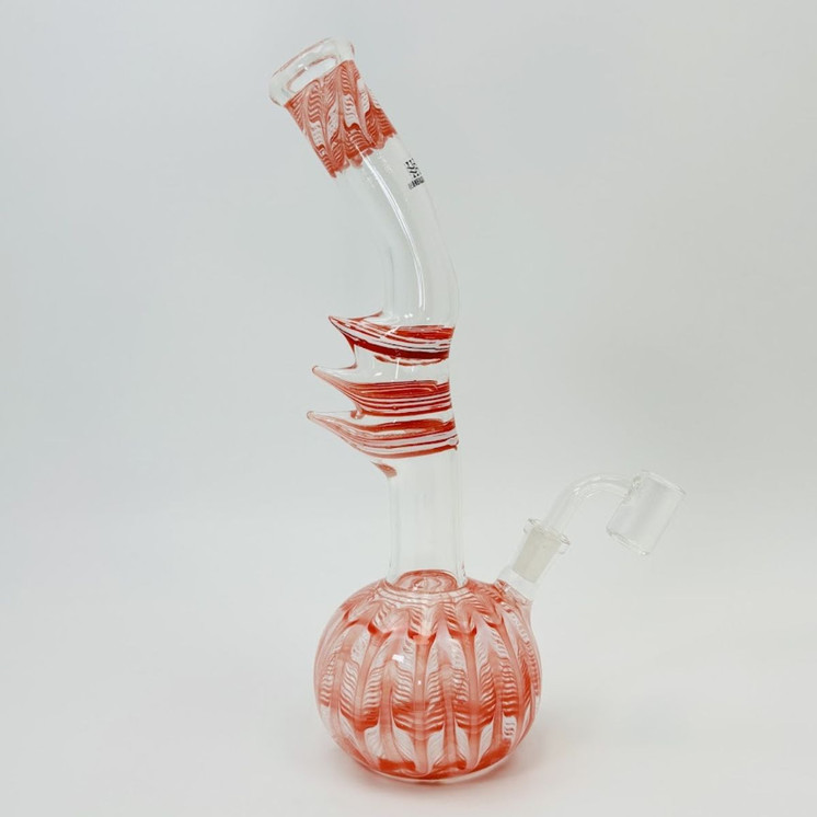 Helios Glass - Waterpipe Raked Glass - Switchback - Assorted Design - Price Per Piece - 12 Inches