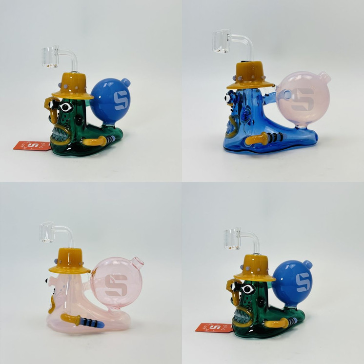 Silo Glass - Snail King Waterpipe - 6 Inches (SILO-123)