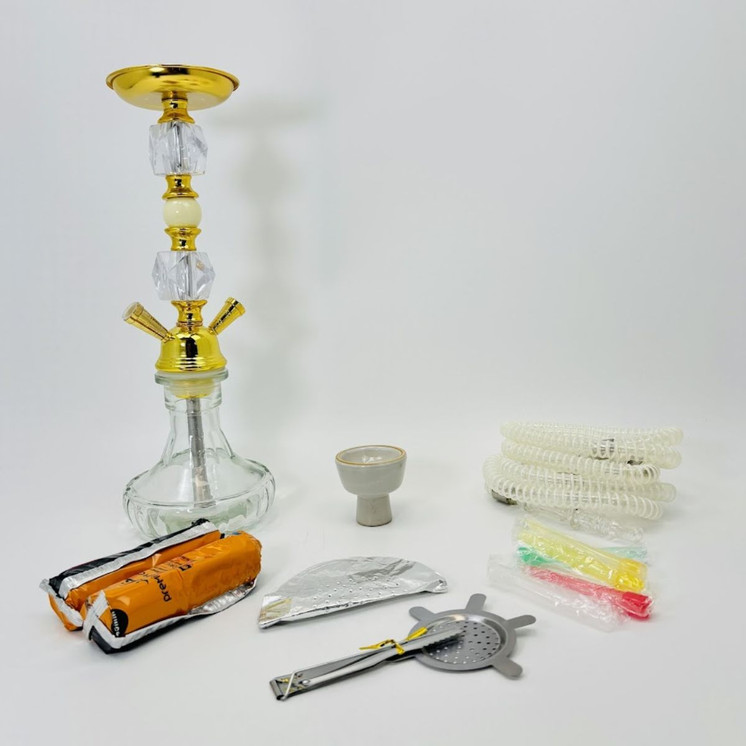 Aadhi - Gold Hookah Kit - 16 Inches - 2 Hose - HIN05