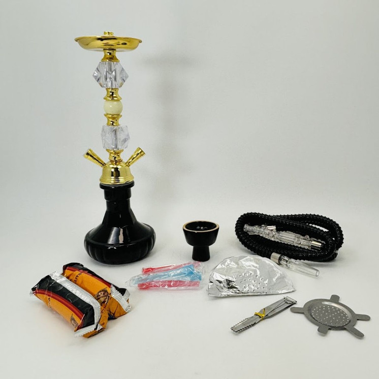 Aadhi - Gold Hookah Kit - 16 Inches - 2 Hose - HIN05