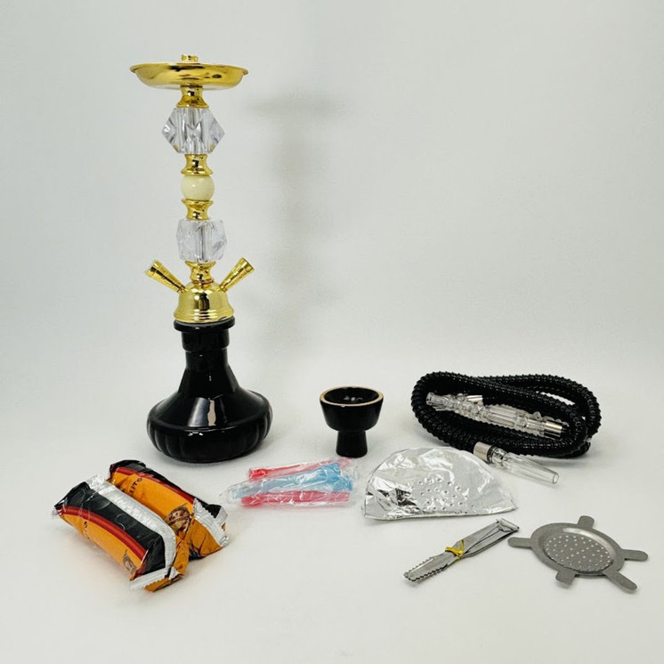 Aadhi - Gold Hookah Kit - 16 Inches - 2 Hose - HIN05