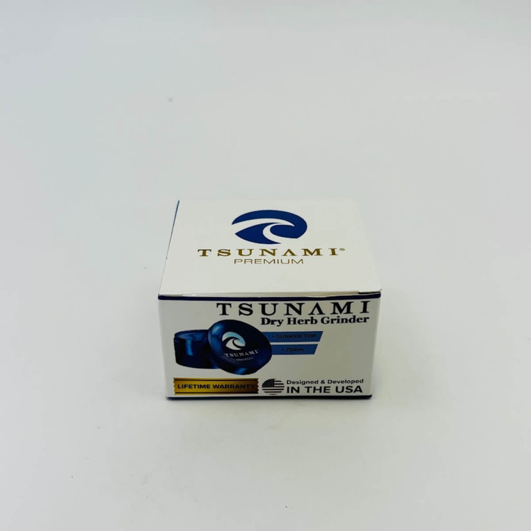 Tsunami Dry Herb Grinder - 75mm - 4 Parts-blue color