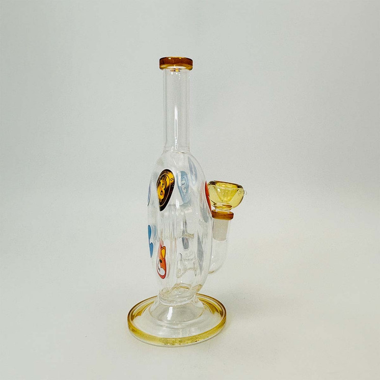 Donut Waterpipe With Barrel Perc - 9 Inch - Rh-260 - WPAG304