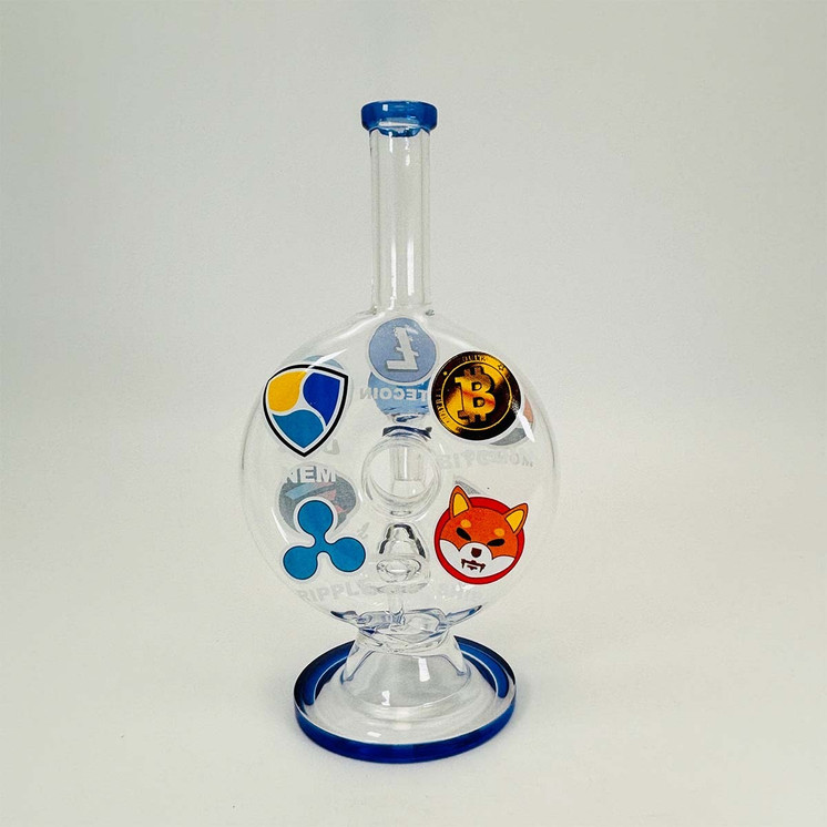Donut Waterpipe With Barrel Perc - 9 Inch - Rh-260 - WPAG304