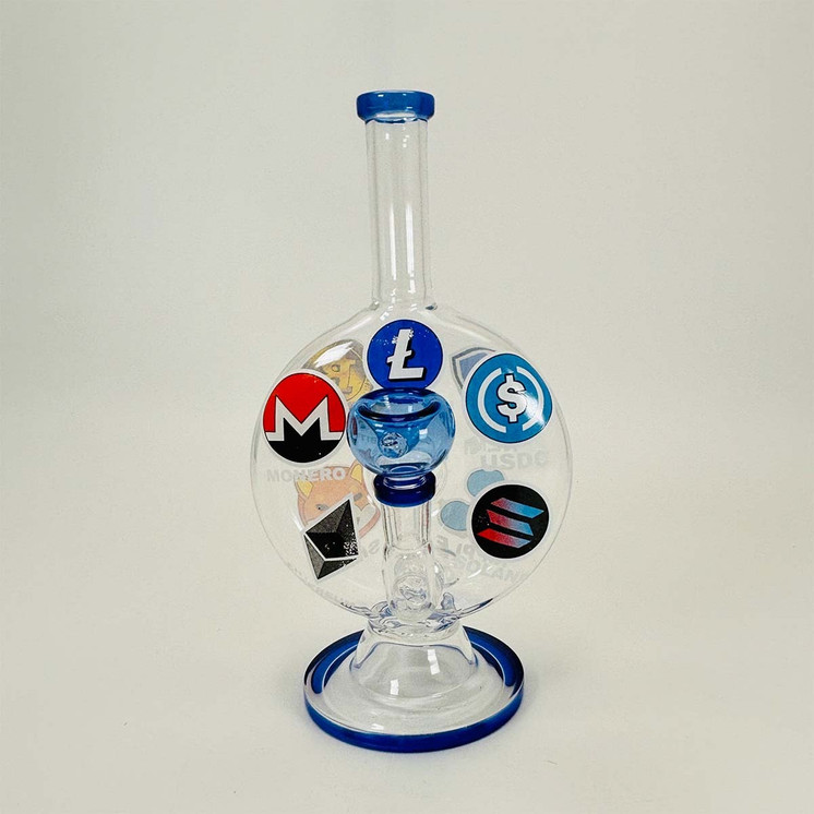 Donut Waterpipe With Barrel Perc - 9 Inch - Rh-260 - WPAG304
