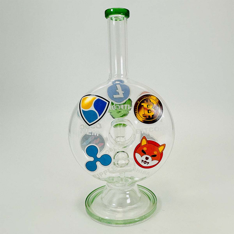 Donut Waterpipe With Barrel Perc - 9 Inch - Rh-260 - WPAG304