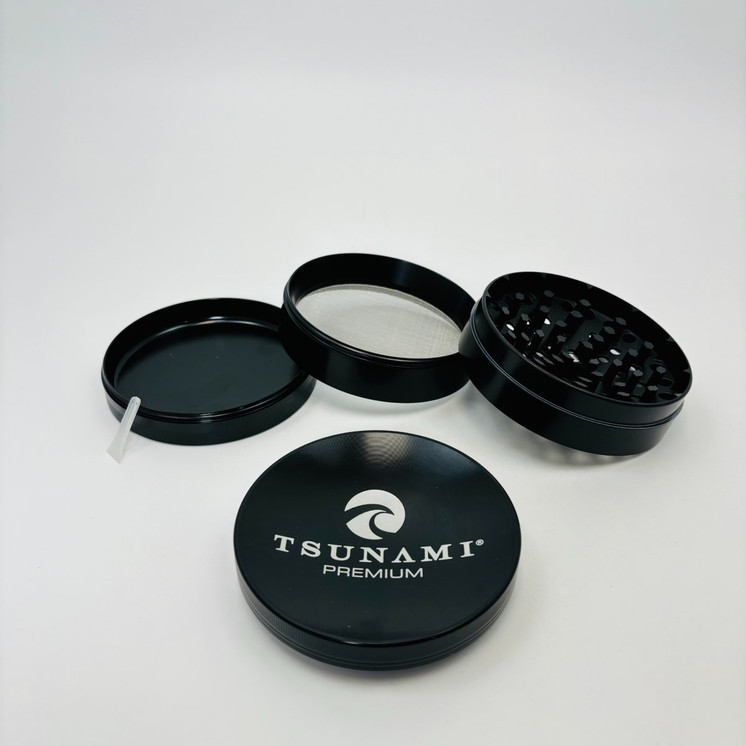 Tsunami Dry Herb Grinder - 100 mm - 4 Parts