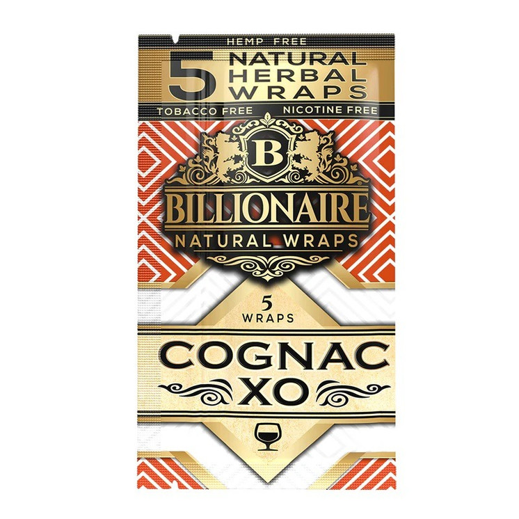 Billionaire Natural Wraps - 5 Counts Per Pack - 25 Packs Per Box