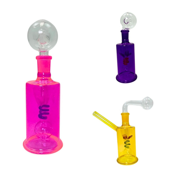 Cylinder Oil Burner Waterpipe - 6 Inch - PCOB16 - OB227