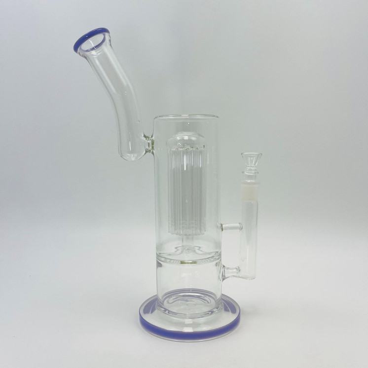 Bent Neck Waterpipe With Tree Perc - 14 Inch - Assorted - WP-2014