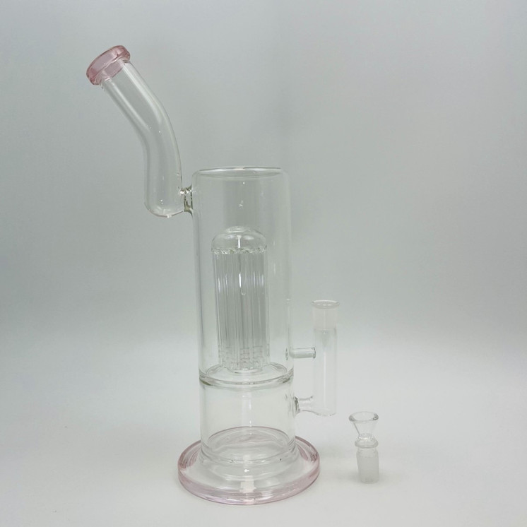 Bent Neck Waterpipe With Tree Perc - 14 Inch - Assorted - WP-2014