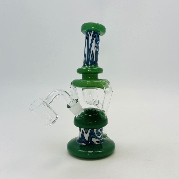Recycler Wigwag Waterpipe - 7 Inch - Assorted - WP-3426
