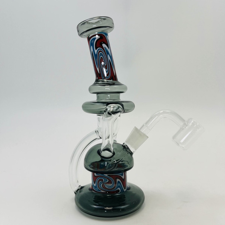 Recycler Wigwag Waterpipe - 7 Inch - Assorted - WP-3426