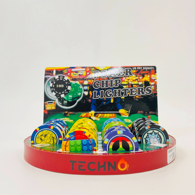 Techno Bitcoin Lighter - Assorted Colours - 20 Counts Per Box