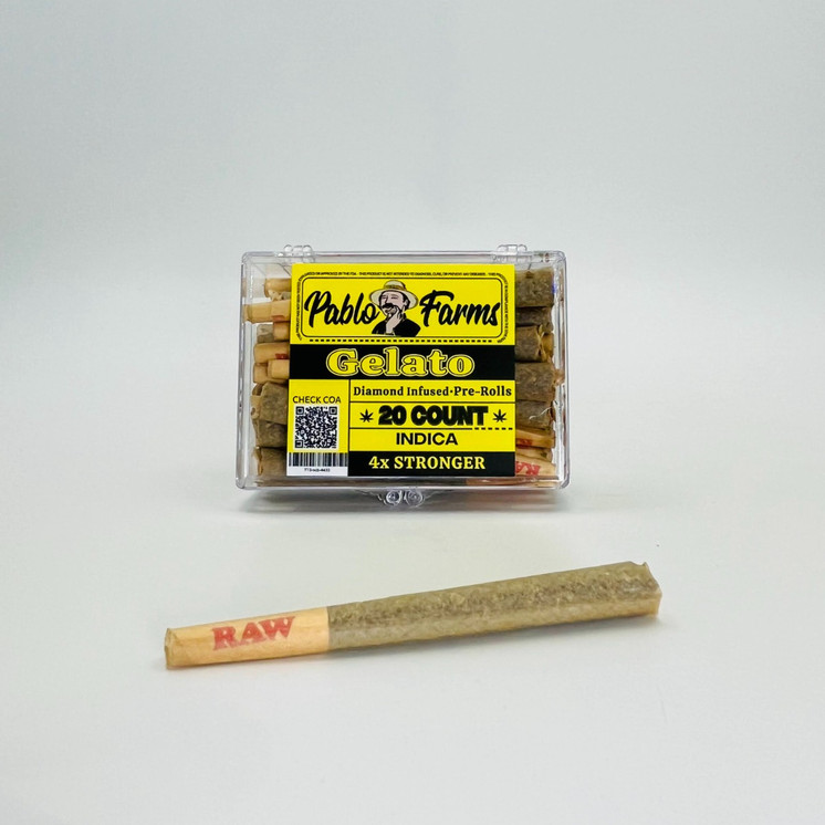Pablo Farms Diamond Infused Preroll - 20 Counts Per Box