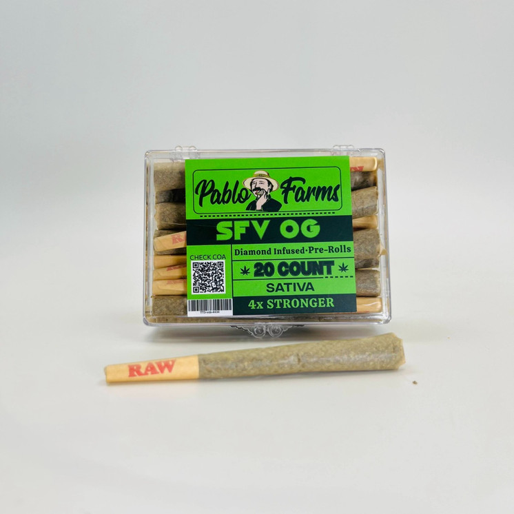 Pablo Farms Diamond Infused Preroll - 20 Counts Per Box