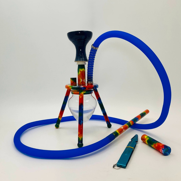 Amira Spider Hookah with Placid Print SPD - 12 Inch - 1 Hose