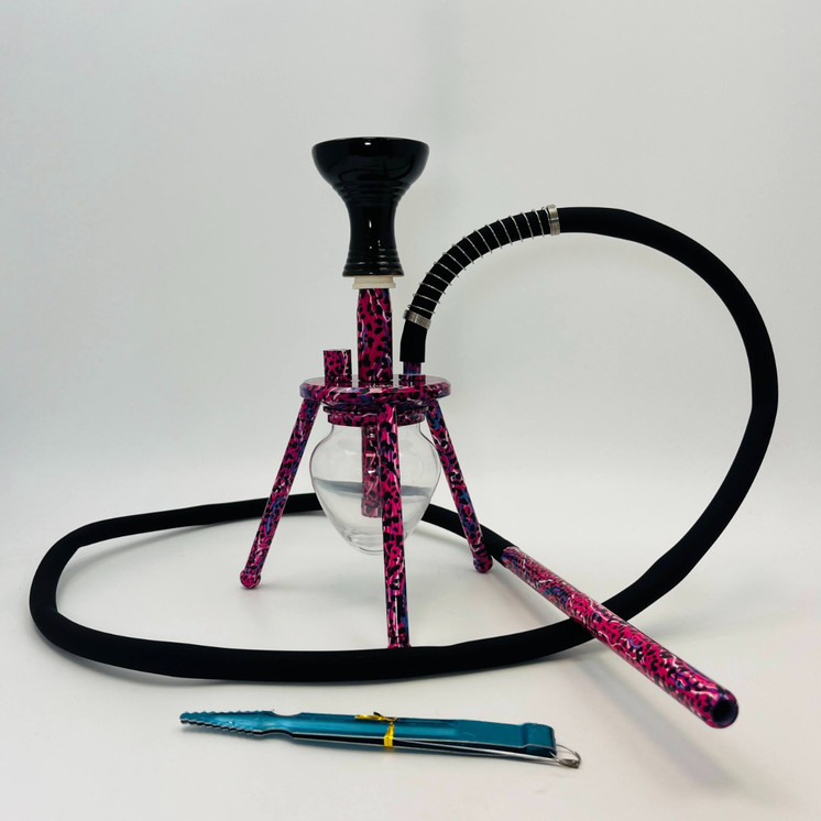 Amira Spider Hookah with Placid Print SPD - 12 Inch - 1 Hose