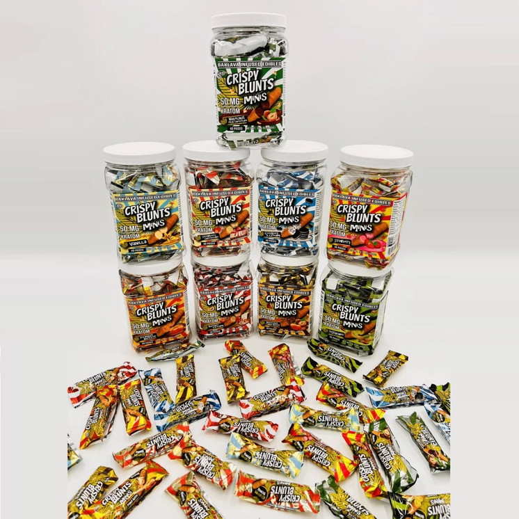 Crispy Blunts Mini's Baklava Infused Edibles - 40 Packs Per Jar 