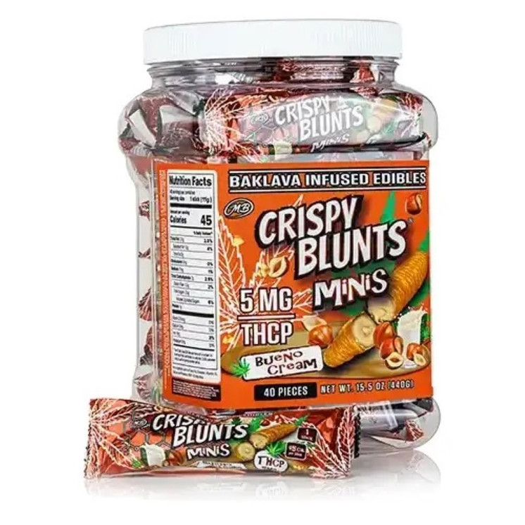 Crispy Blunts Mini's Baklava Infused Edibles - 40 Packs Per Jar 