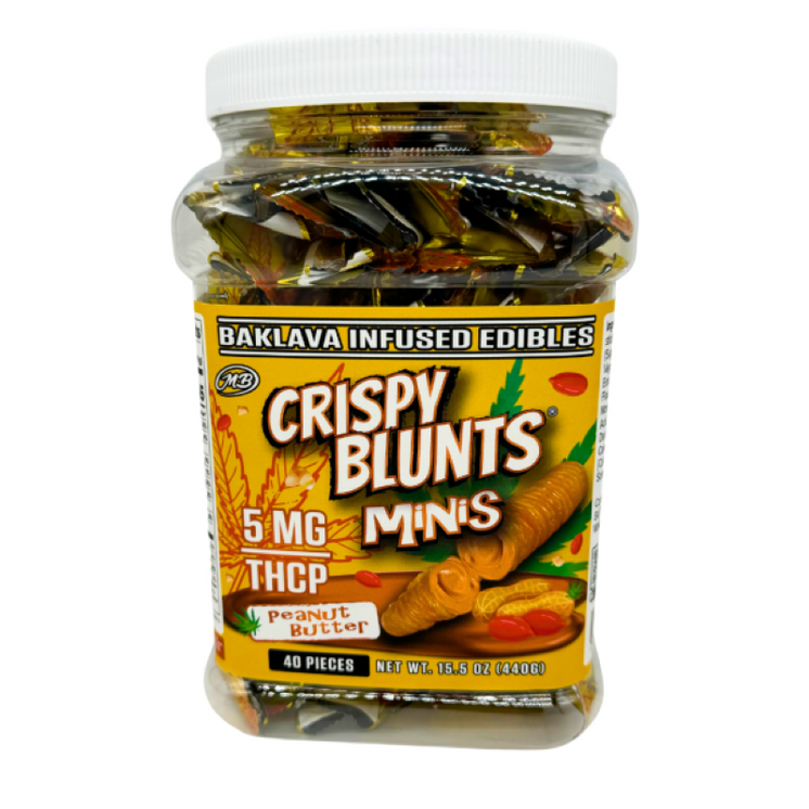 Crispy Blunts Mini's Baklava Infused Edibles - 40 Packs Per Jar 