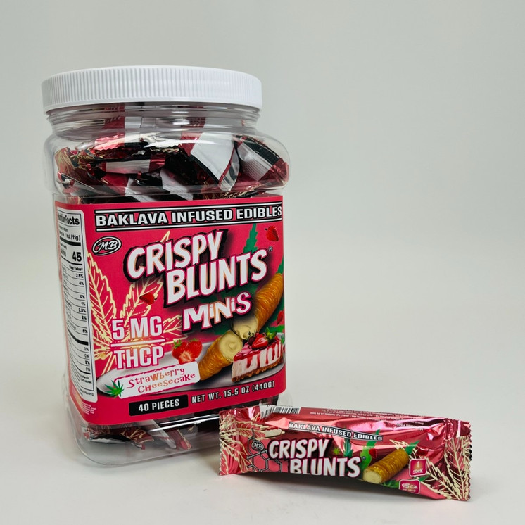 Crispy Blunts Mini's Baklava Infused Edibles - 40 Packs Per Jar 