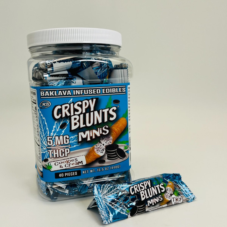 Crispy Blunts Mini's Baklava Infused Edibles - 40 Packs Per Jar 