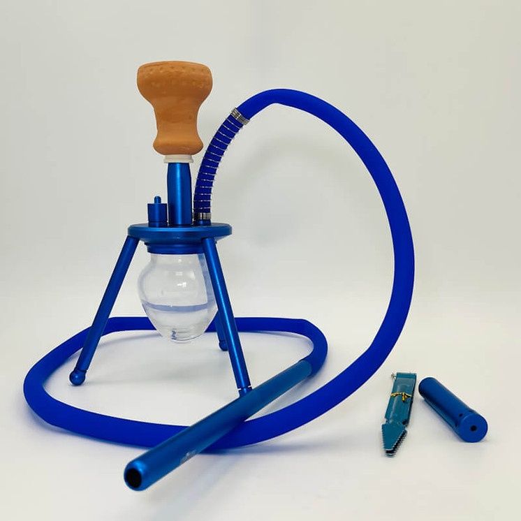 Amira Spider Hookah 12 Inches - 1 Hose  Spd01-blue