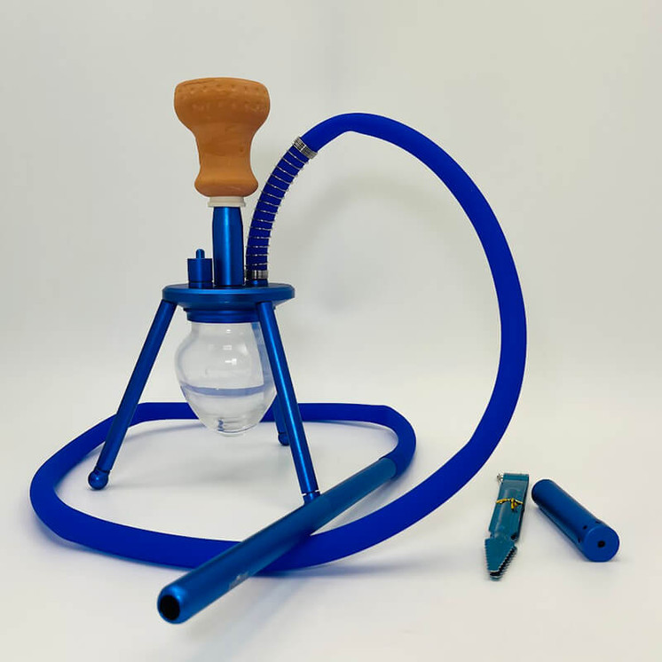 Amira Spider Hookah 12 Inches - 1 Hose  Spd01-blue