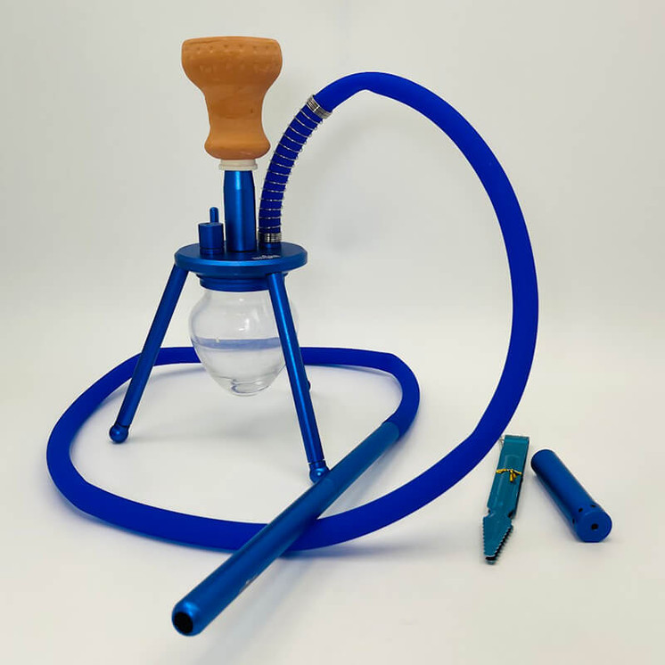 Amira Spider Hookah 12 Inches - 1 Hose  Spd01-blue