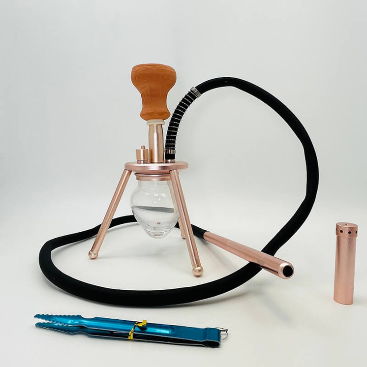 Amira Spider Hookah 12 Inches - 1 Hose  Spd01-rose gold