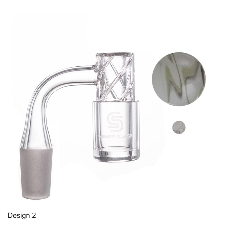 Sense Glass Quartz Banger Kit - 14 mm Male - 90 Degree