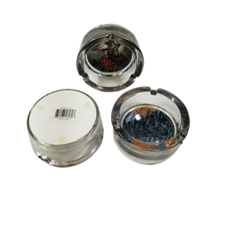Glass Ashtray - Assorted Designs - Price Per Piece
