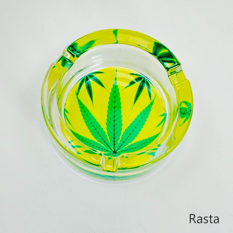 Glass Ashtray - Assorted Designs - Price Per Piece