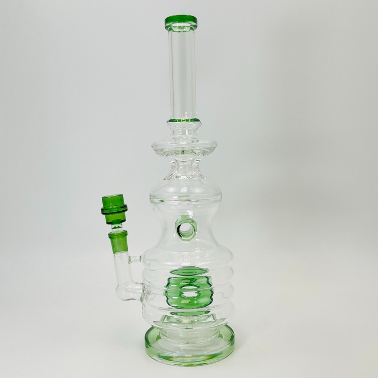 Double Perc Waterpipe - 15 Inch - WPAG311