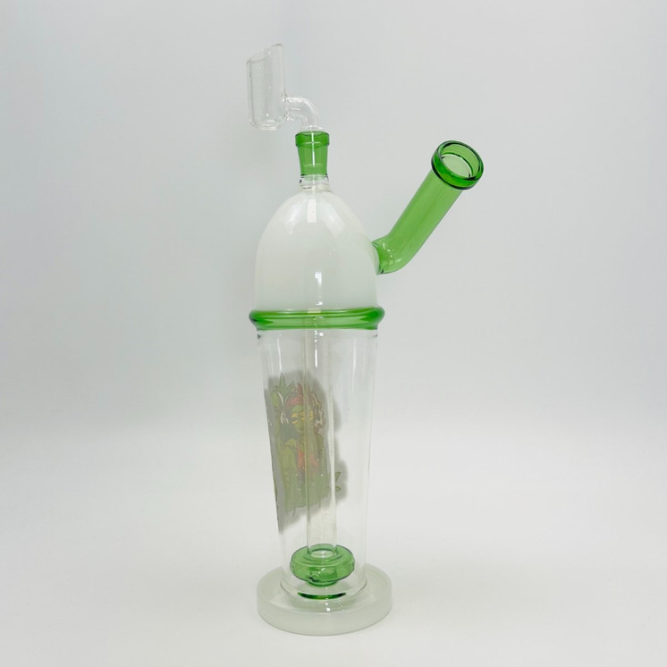 Straight Waterpipe with Showerhead Inline Perc - 12 Inch - WPAG316
