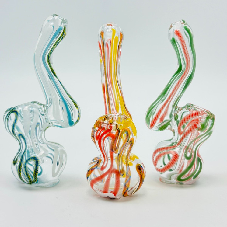 Striped Mini Bubbler - 4 Inch - GCB1