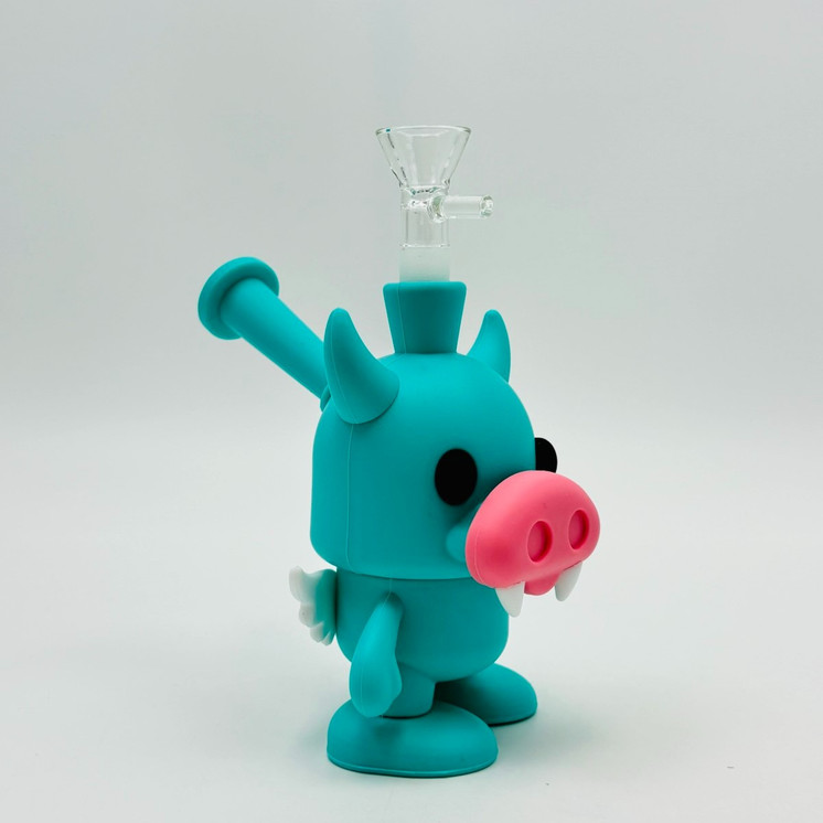 Evil Cow Silicone Waterpipe - 6 Inch - Assored - SL5094 - Price Per Piece