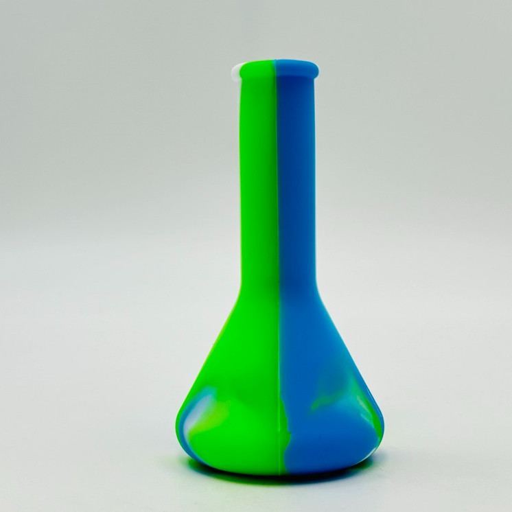 Colored Silicone Beaker Waterpipe - 5 Inch - with 14 mm Male Bowl or Banger