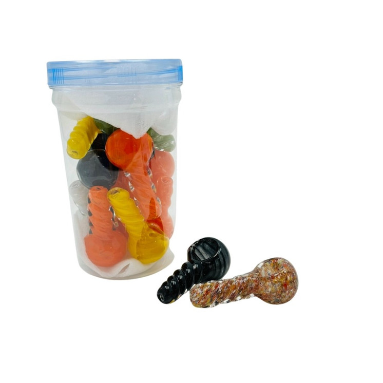 Twist Glass Colored Handpipe - 2.5 Inch - Price Per Piece