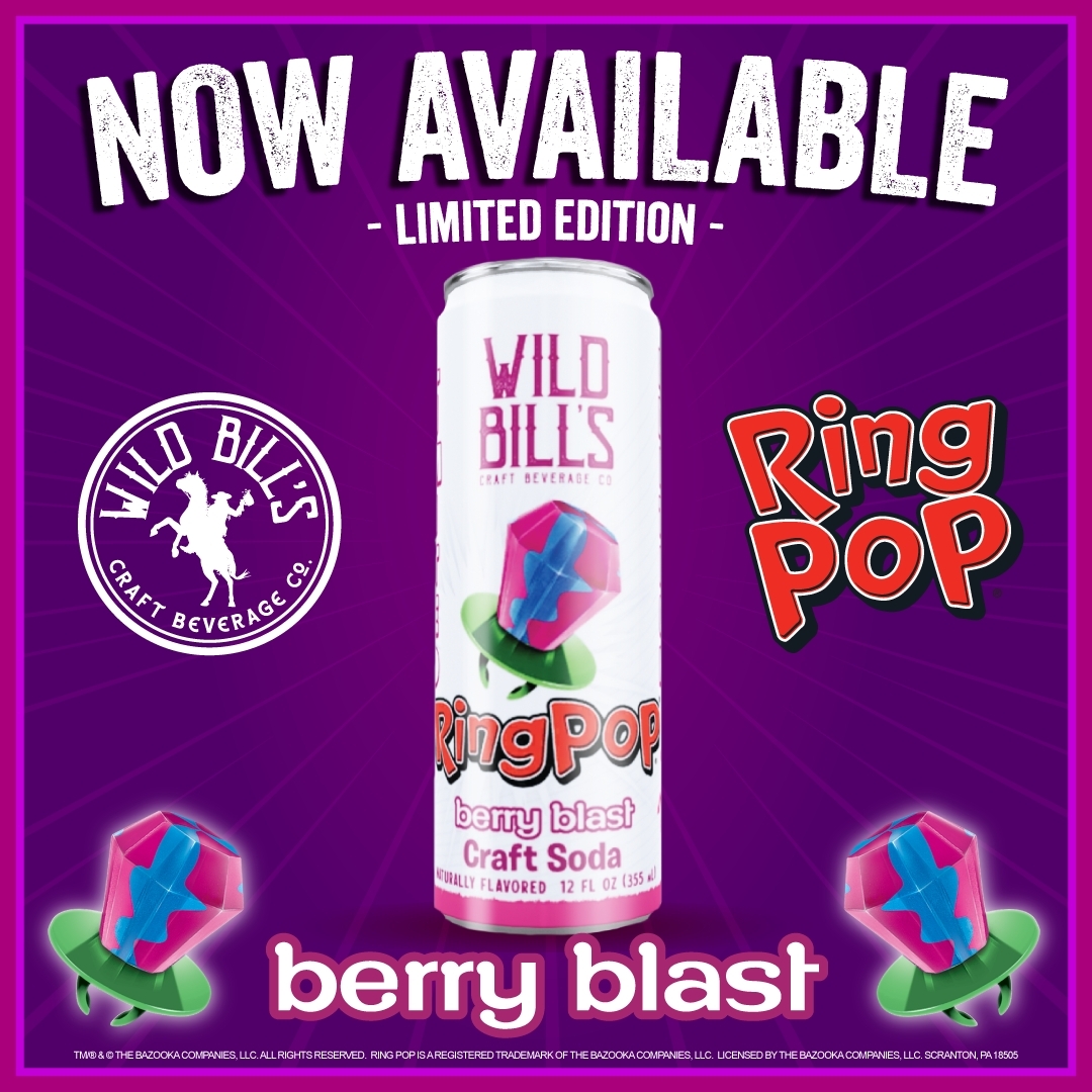 WILD BILLS EXOTIC SODA WILD BILLS 12 Oz Can Ring Pop Craft Soda