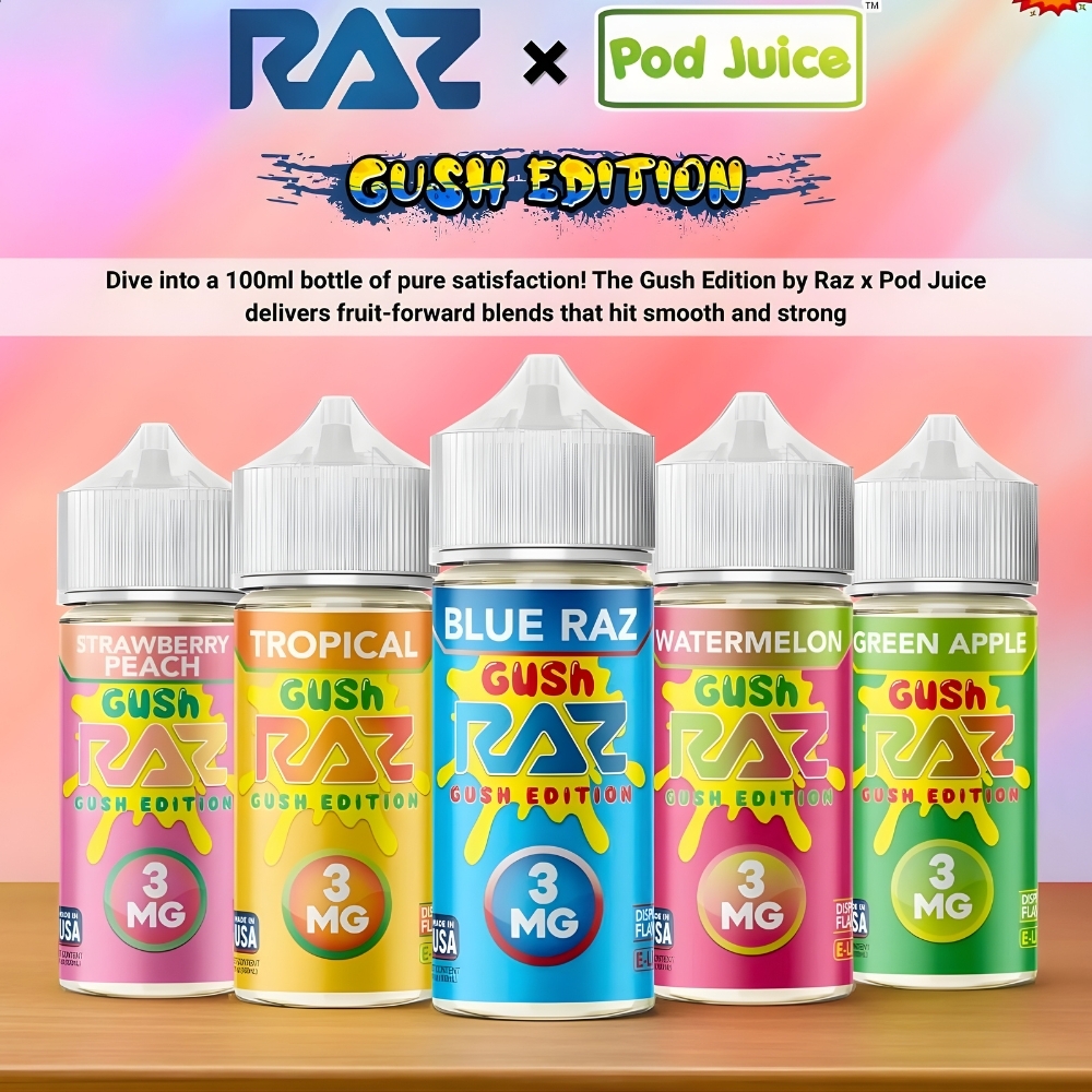 Pod Juice RAZ E-Liquid 100ml 3mg – Premium Vape Juice Collection