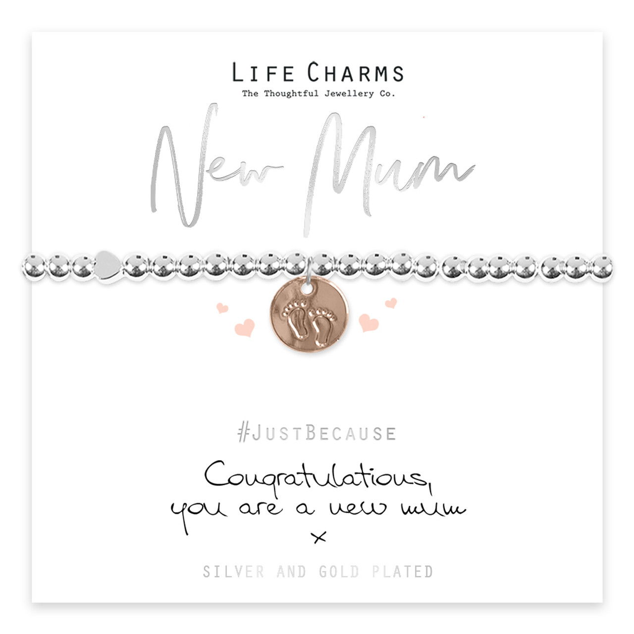 Life Charms  Congratulations you are a new Mum  Bracelet  The Silver Lily